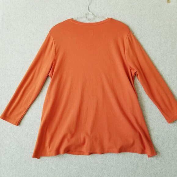 J Jill Perfect Pima M Side Button Tee Tunic Stretch Top Pullover Comfy Casual - Picture 7 of 13